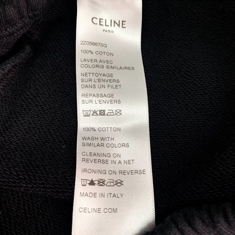 Celine Celine Black Logo Cotton Sweatpants Size US 38 / EU 54 - 8 Thumbnail