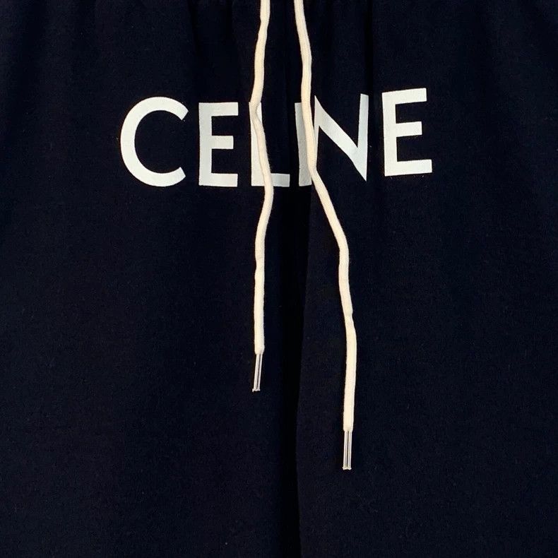 Celine Celine Black Logo Cotton Sweatpants Size US 38 / EU 54 - 4 Thumbnail