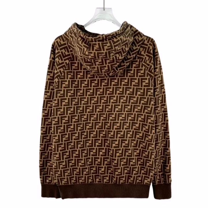 Fendi Fendi Brown Logo Print Hoodie Sweatshirt Size US L / EU 52-54 / 3 - 2 Thumbnail
