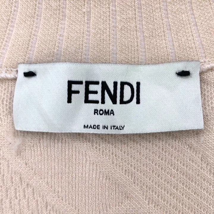 Fendi Fendi Beige Logo Knit Zip Dress Size US M / EU 48-50 / 2 - 6 Thumbnail