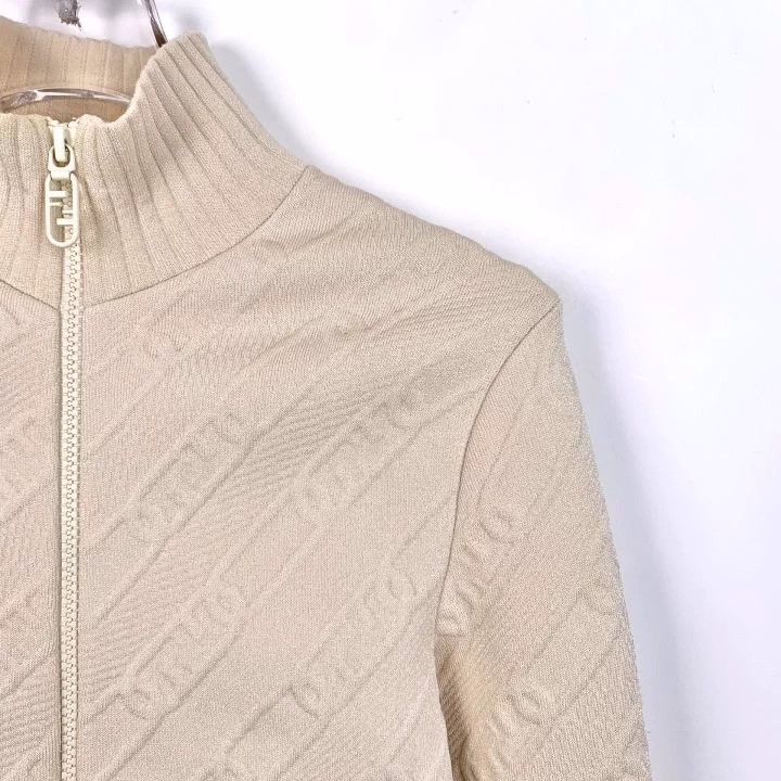 Fendi Fendi Beige Logo Knit Zip Dress Size US M / EU 48-50 / 2 - 3 Thumbnail