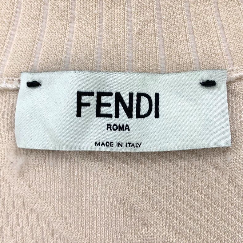 Fendi Fendi Beige Logo Knit Zip Dress Size US M / EU 48-50 / 2 - 6 Thumbnail