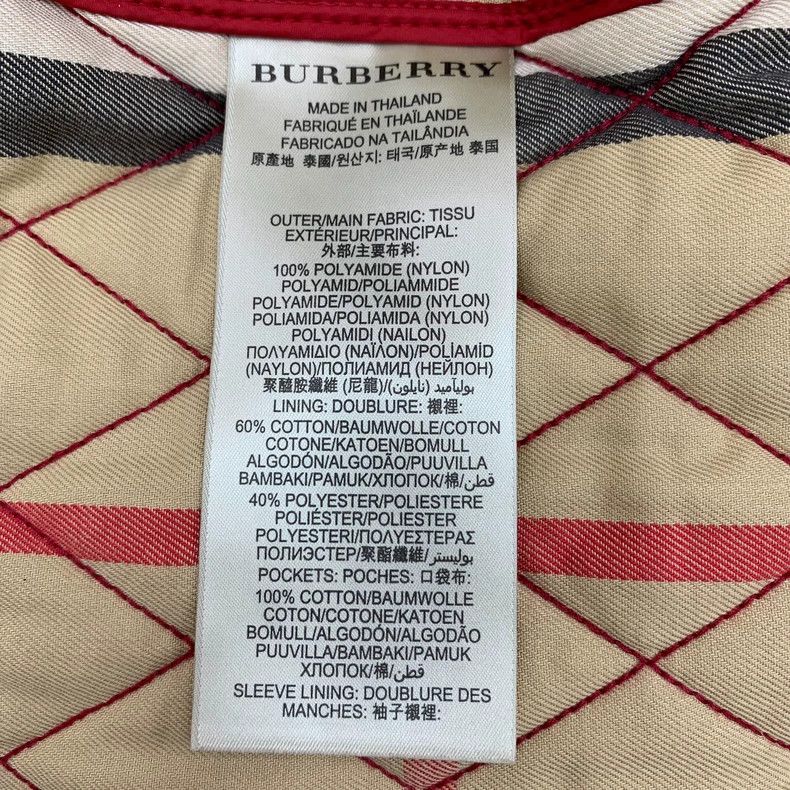 Burberry Burberry Red Quilted Cotton Coat S Size US S / EU 44-46 / 1 - 6 Thumbnail