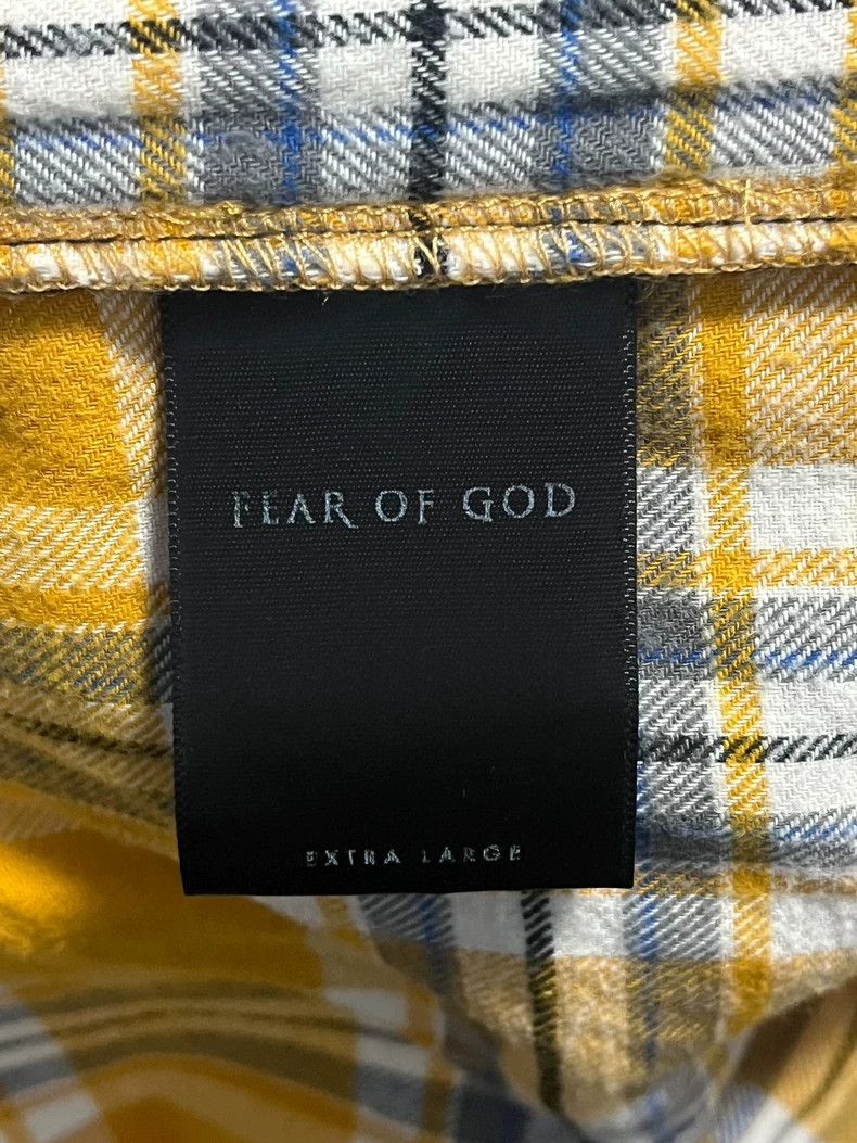 Fear of God Fear of God Yellow Plaid Sleeveless Shirt Size US XL / EU 56 / 4 - 3 Thumbnail