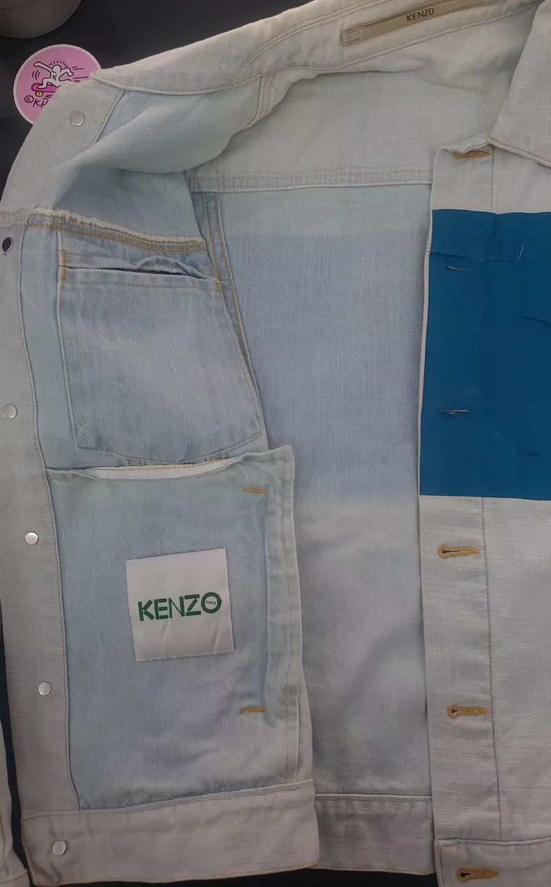 Kenzo Kenzo Blue White Denim Jacket Size US S / EU 44-46 / 1 - 4 Thumbnail