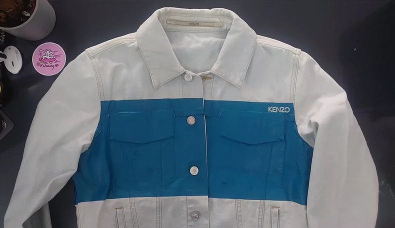 Kenzo Kenzo Blue White Denim Jacket Size US S / EU 44-46 / 1 - 2 Thumbnail
