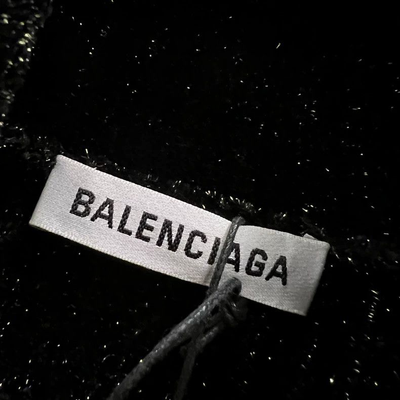 Balenciaga Balenciaga Black Sparkle Turtleneck Sweater Size US S / EU 44-46 / 1 - 3 Thumbnail