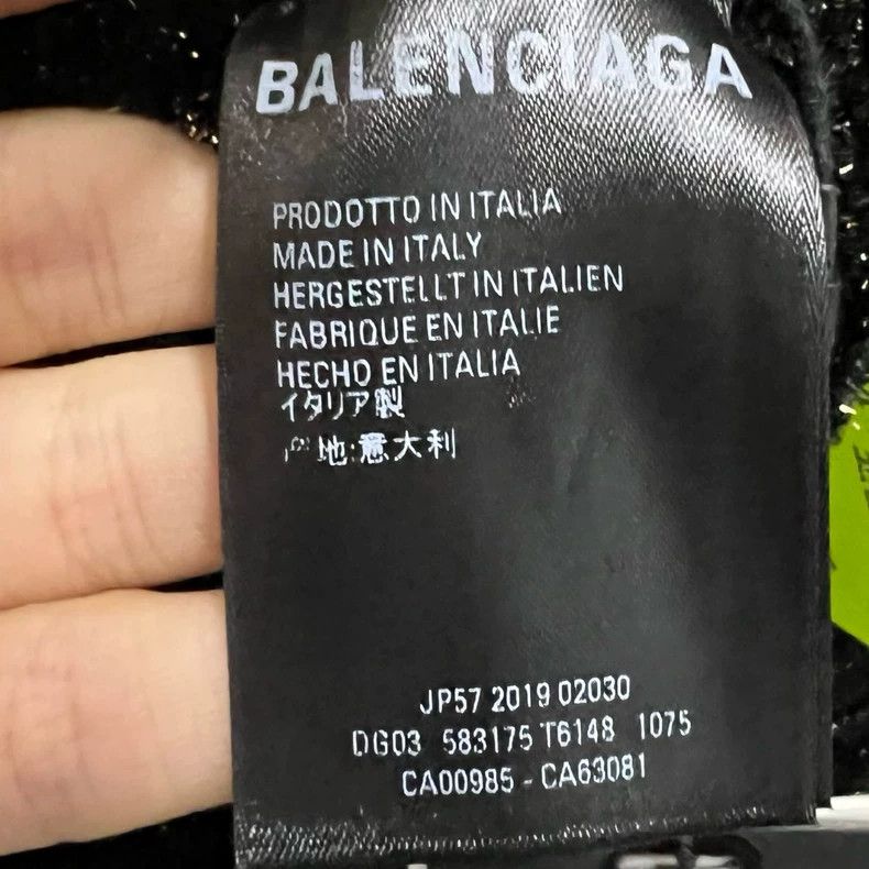 Balenciaga Balenciaga Black Sparkle Turtleneck Sweater Size US S / EU 44-46 / 1 - 5 Thumbnail