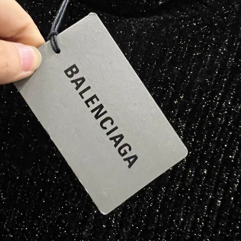 Balenciaga Balenciaga Black Sparkle Turtleneck Sweater Size US S / EU 44-46 / 1 - 4 Thumbnail