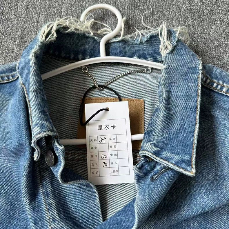 Balenciaga Balenciaga Blue Denim Jacket with Back Logo Size US S / EU 44-46 / 1 - 4 Thumbnail