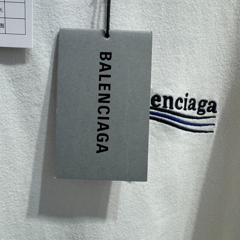 Balenciaga Balenciaga White Coke Wave Logo Tee Size US M / EU 48-50 / 2 - 3 Thumbnail
