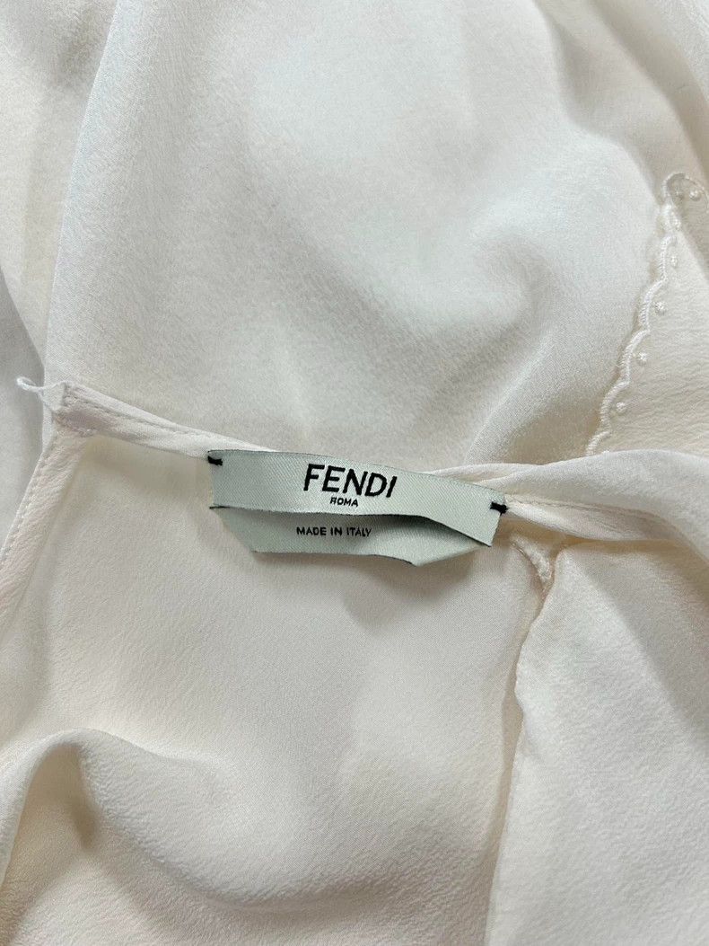 Fendi Fendi Embroidered Lace Silk Shirt Size US XS / EU 42 / 0 - 4 Thumbnail