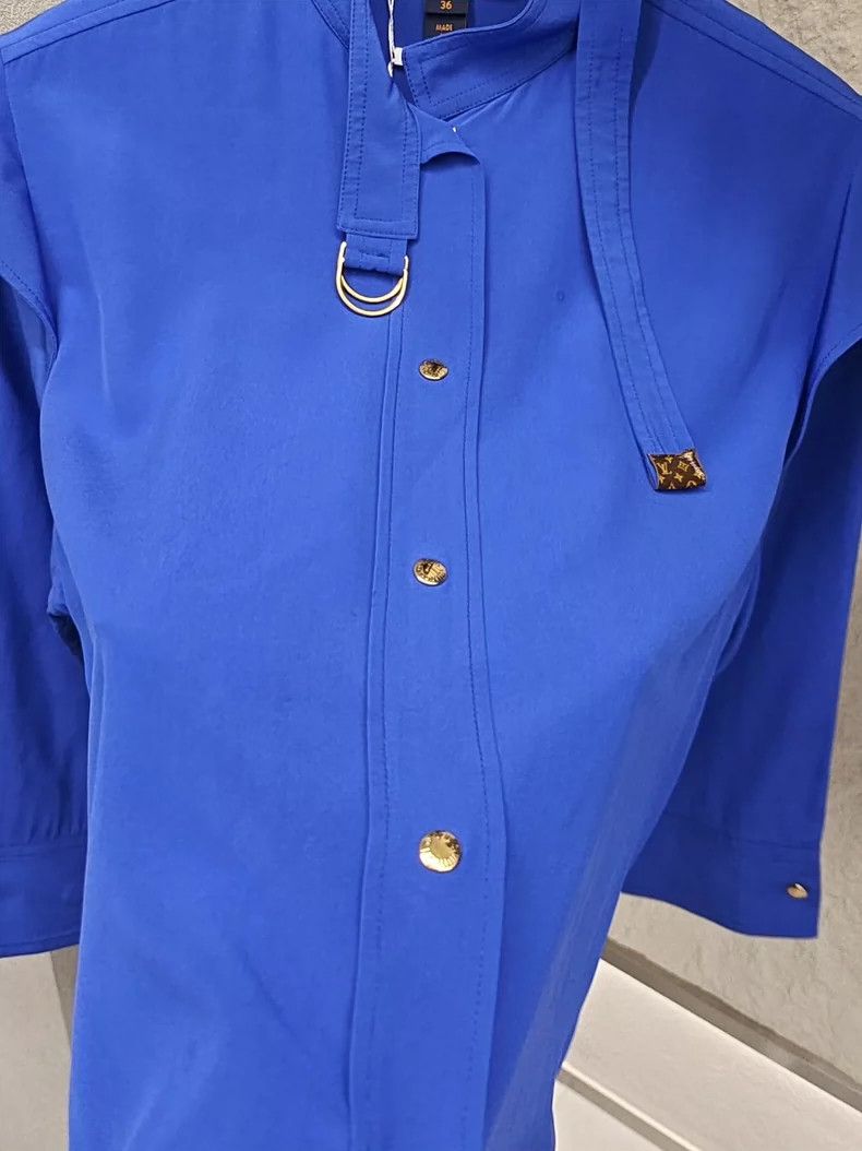 Louis Vuitton LV Klein Blue Long Sleeve Shirt Size US M / EU 48-50 / 2 - 6 Thumbnail
