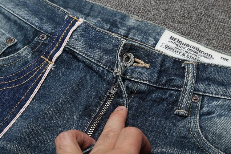 Neighborhood NBHD 16AW Distressed Patch Denim Blue M Size US 29 - 5 Thumbnail