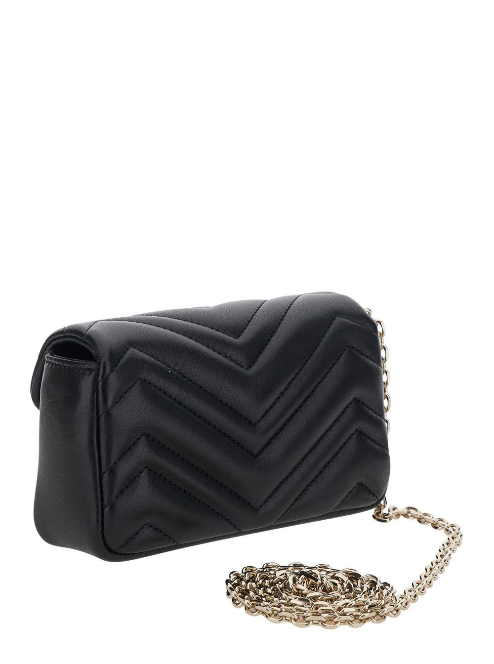 Gucci 'Ophidia' Black Mini Bag with Chain Strap and GG Plate on Front in Leather for Women Size ONE SIZE - 3 Thumbnail
