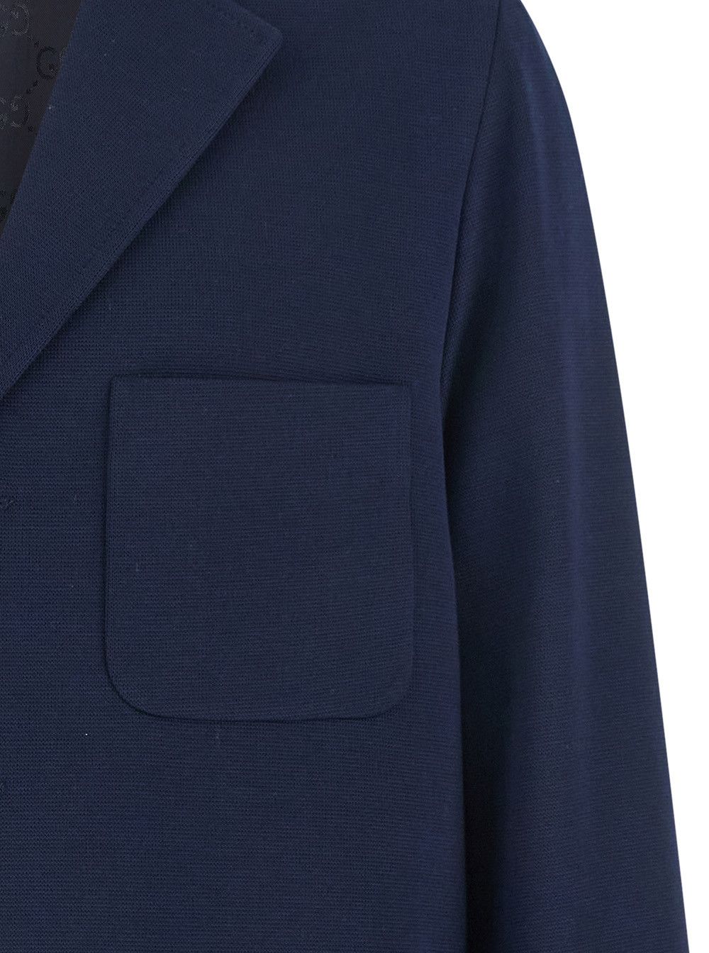 Gucci Blue Jacket with Notched Revers and Applied Pockets In Cotton for Men Size US M / EU 48-50 / 2 - 3 Thumbnail