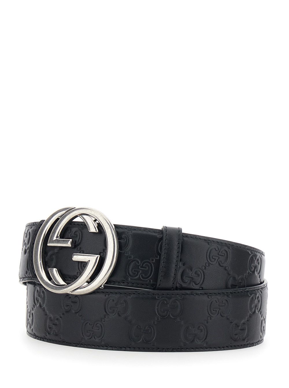 Gucci Black Reversible Belt with GG Buckle in Leather for Men Size ONE SIZE - 2 Thumbnail