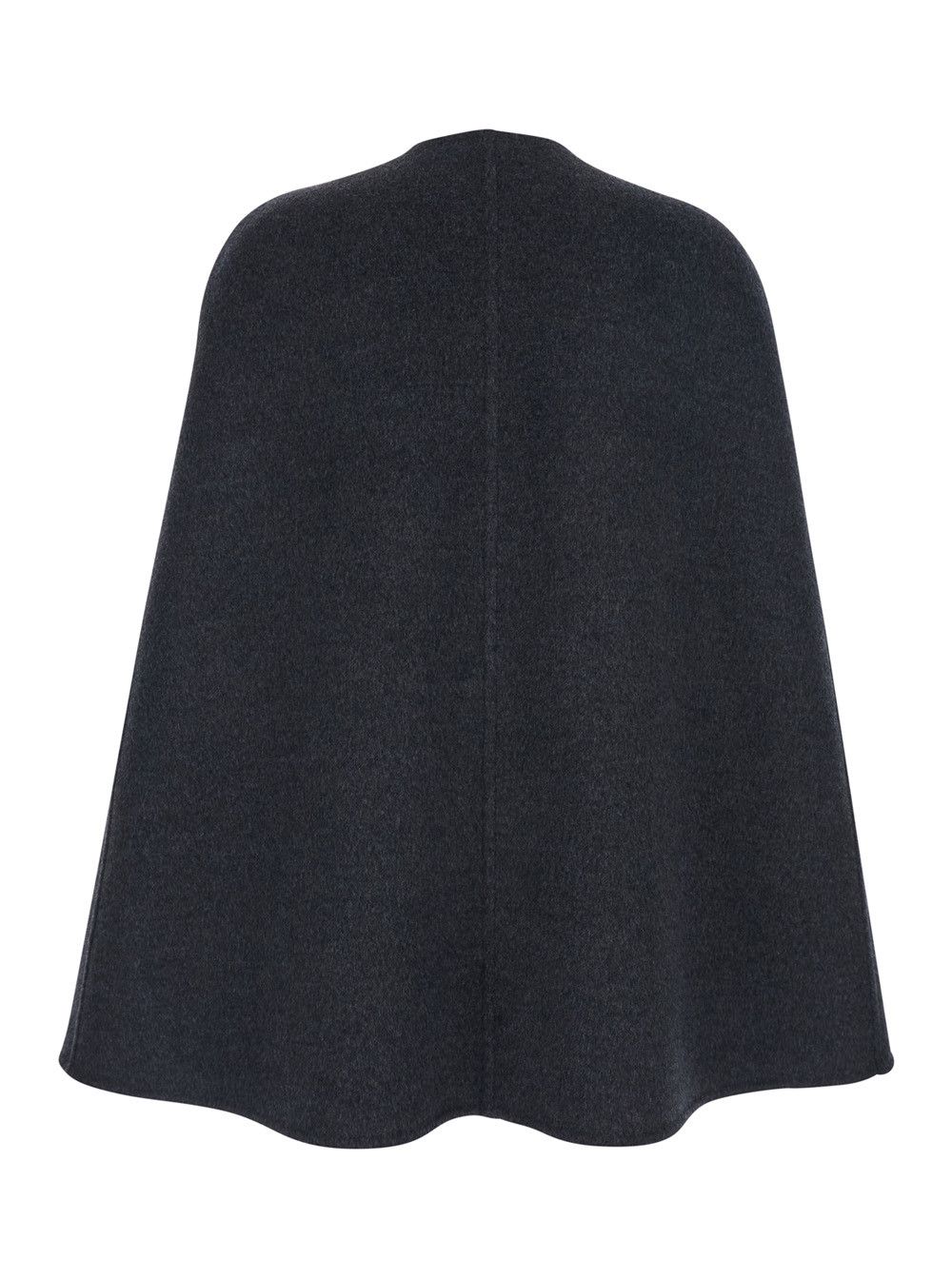 Gucci Black Cape with Horsebit Closure on the Front and GG Motif Lining in Wool and Silk for Women Size L / US 10 / IT 46 - 2 Thumbnail