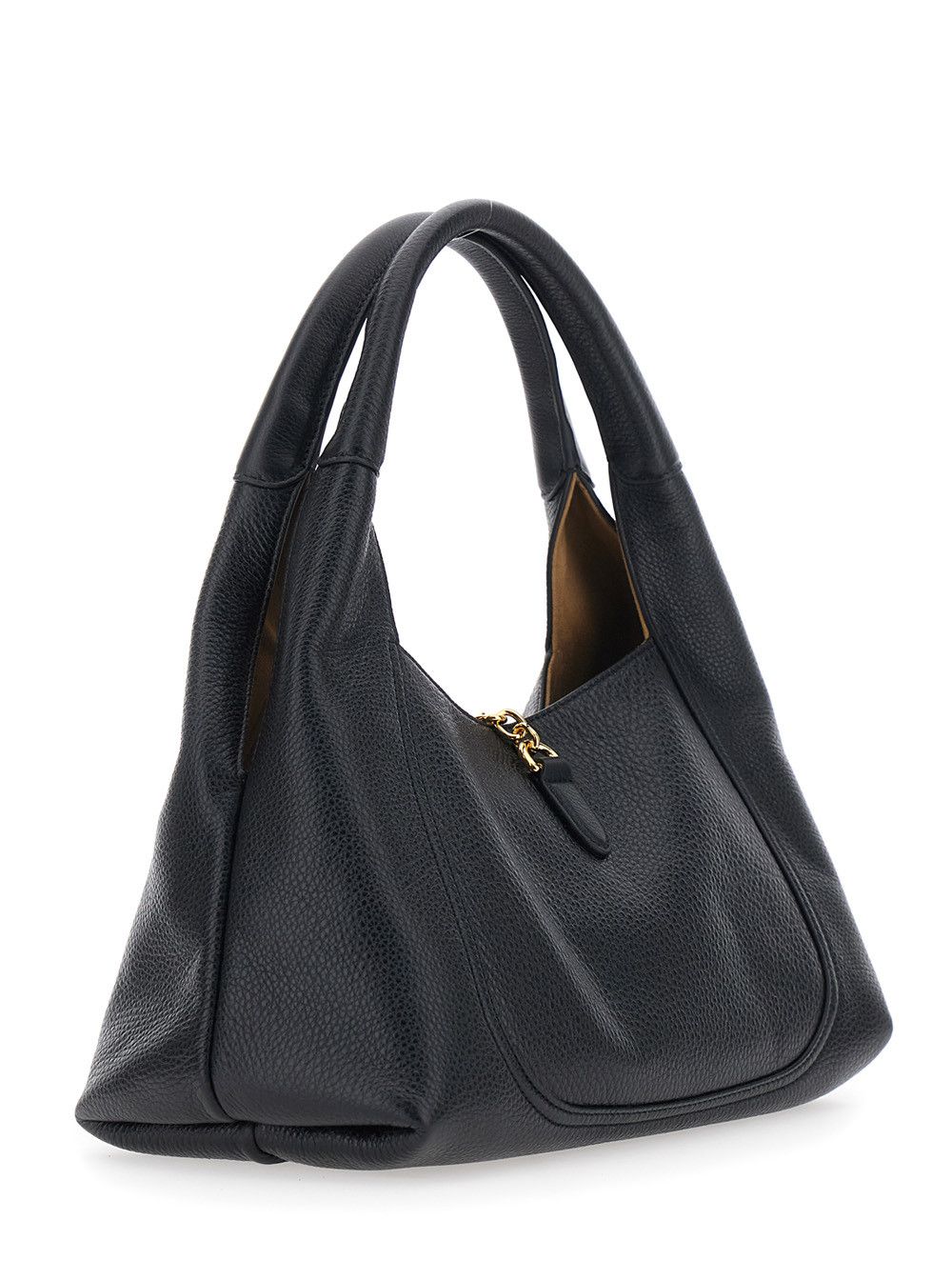 Gucci Black Shoulder Bag 'Softbit Grande' with Maxi Horsebit in Hammered Leather for Women Size ONE SIZE - 3 Thumbnail