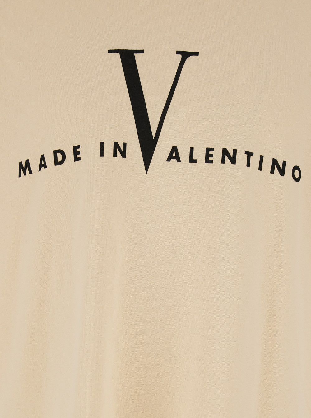 Valentino T-Shirt Beige with Logo Print on the Front in Cotton for Men Size US S / EU 44-46 / 1 - 3 Thumbnail
