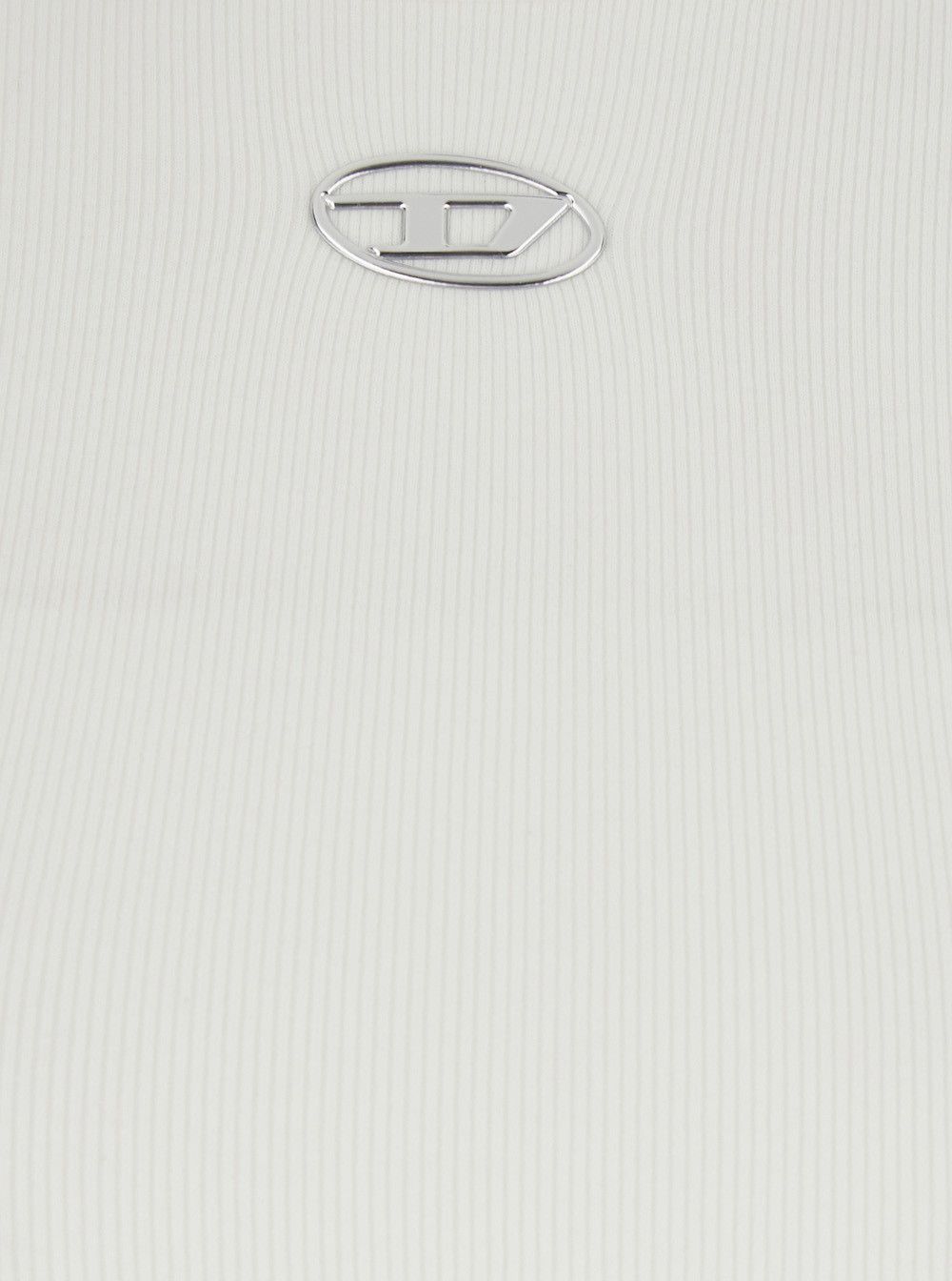 Diesel White T-shirt with DLogo on the Front in Women's Cotton Size S / US 4 / IT 40 - 3 Thumbnail