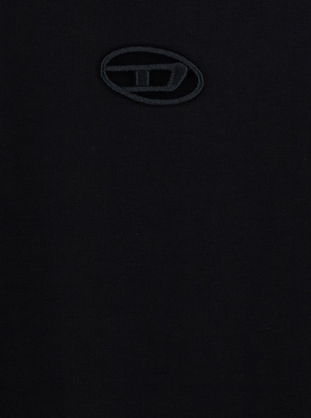 Diesel T-Shirt 'Angie' with DLogo Plaque on the Front in Black Cotton for Women Size XS / US 0-2 / IT 36-38 - 3 Thumbnail