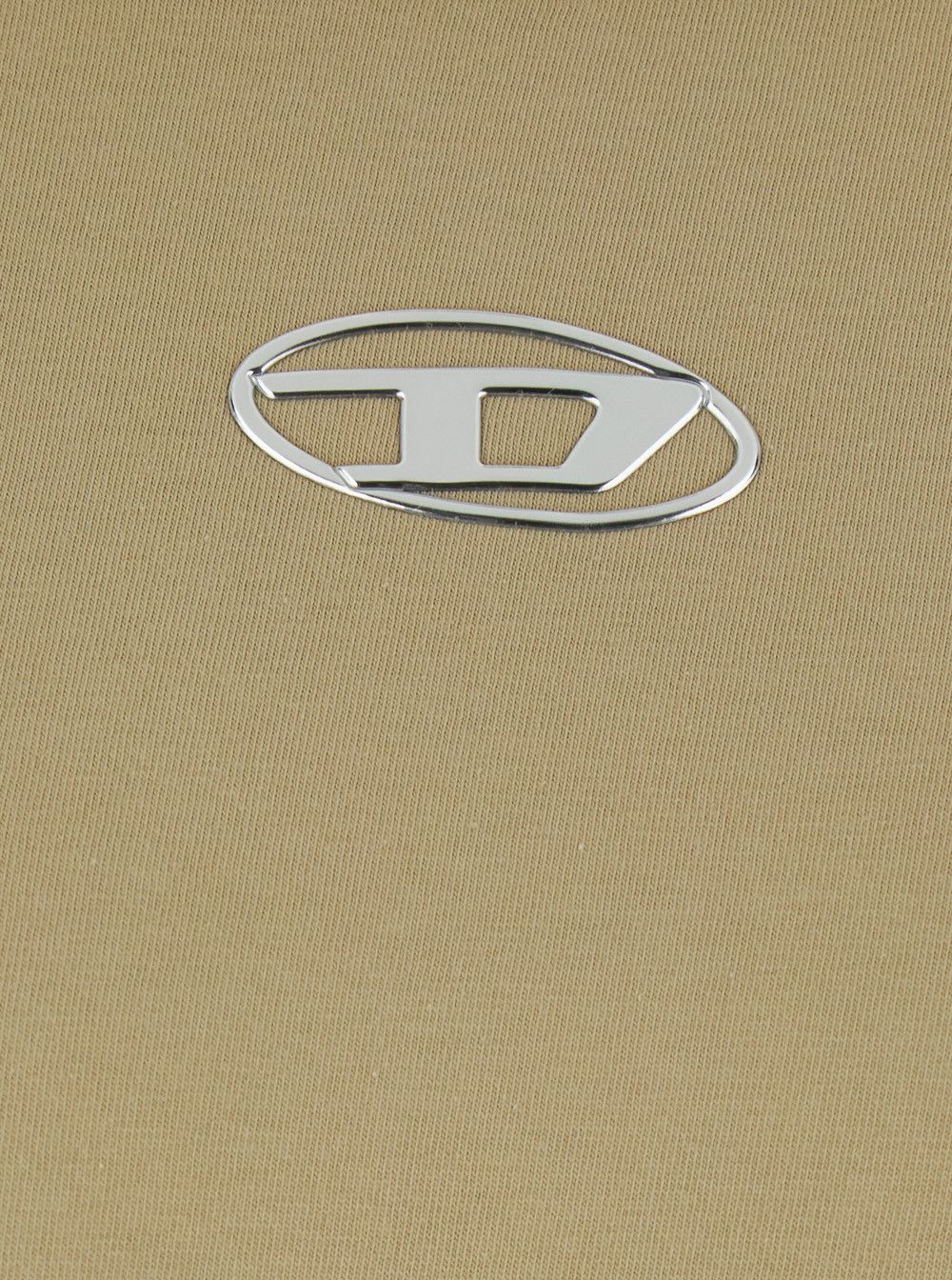 Diesel Crew Neck T-Shirt with Front Logo in Beige Cotton for Men Size US M / EU 48-50 / 2 - 3 Thumbnail