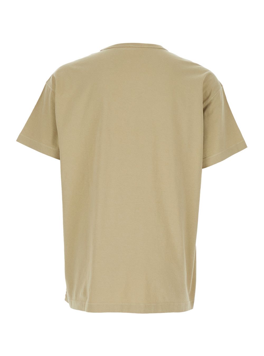 Diesel Crew Neck T-Shirt with Front Logo in Beige Cotton for Men Size US XL / EU 56 / 4 - 2 Thumbnail