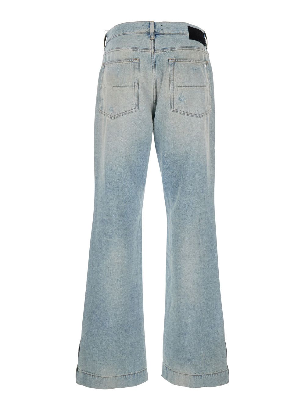 Amiri Men's Light Blue Denim Jeans with Ripped Details and Logo Patch on the Back Size US 30 / EU 46 - 2 Thumbnail