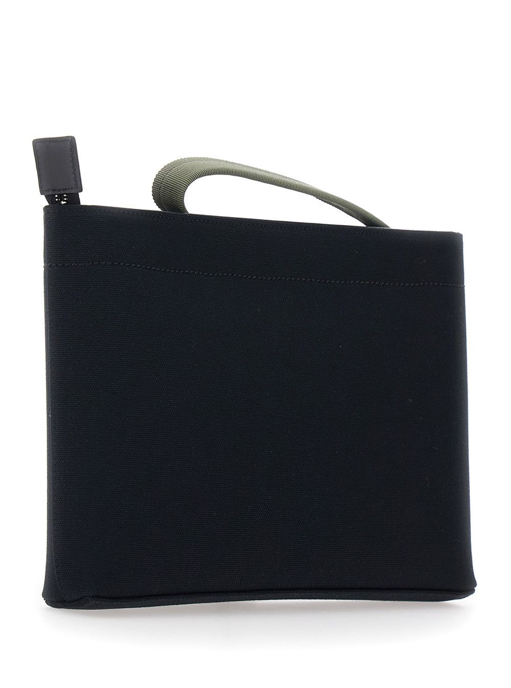 Givenchy Black Pouch with Top Handle and Logo Print on Front in Cotton for Men Size ONE SIZE - 3 Thumbnail