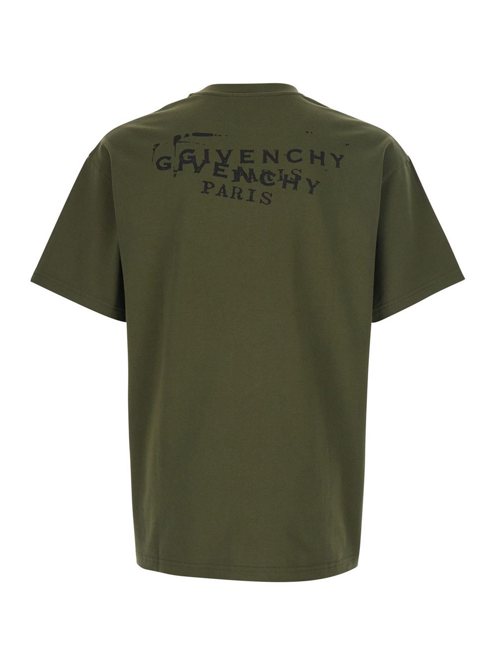 Givenchy Green T-Shirt with Logo on Front and Back for Men Size US XL / EU 56 / 4 - 2 Thumbnail