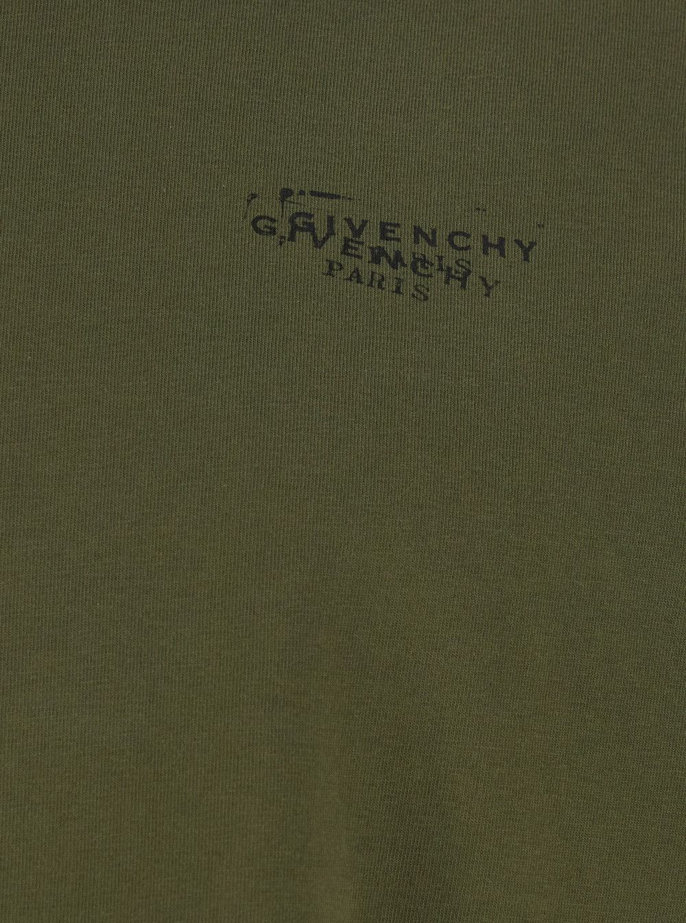 Givenchy Green T-Shirt with Logo on Front and Back for Men Size US XL / EU 56 / 4 - 3 Thumbnail