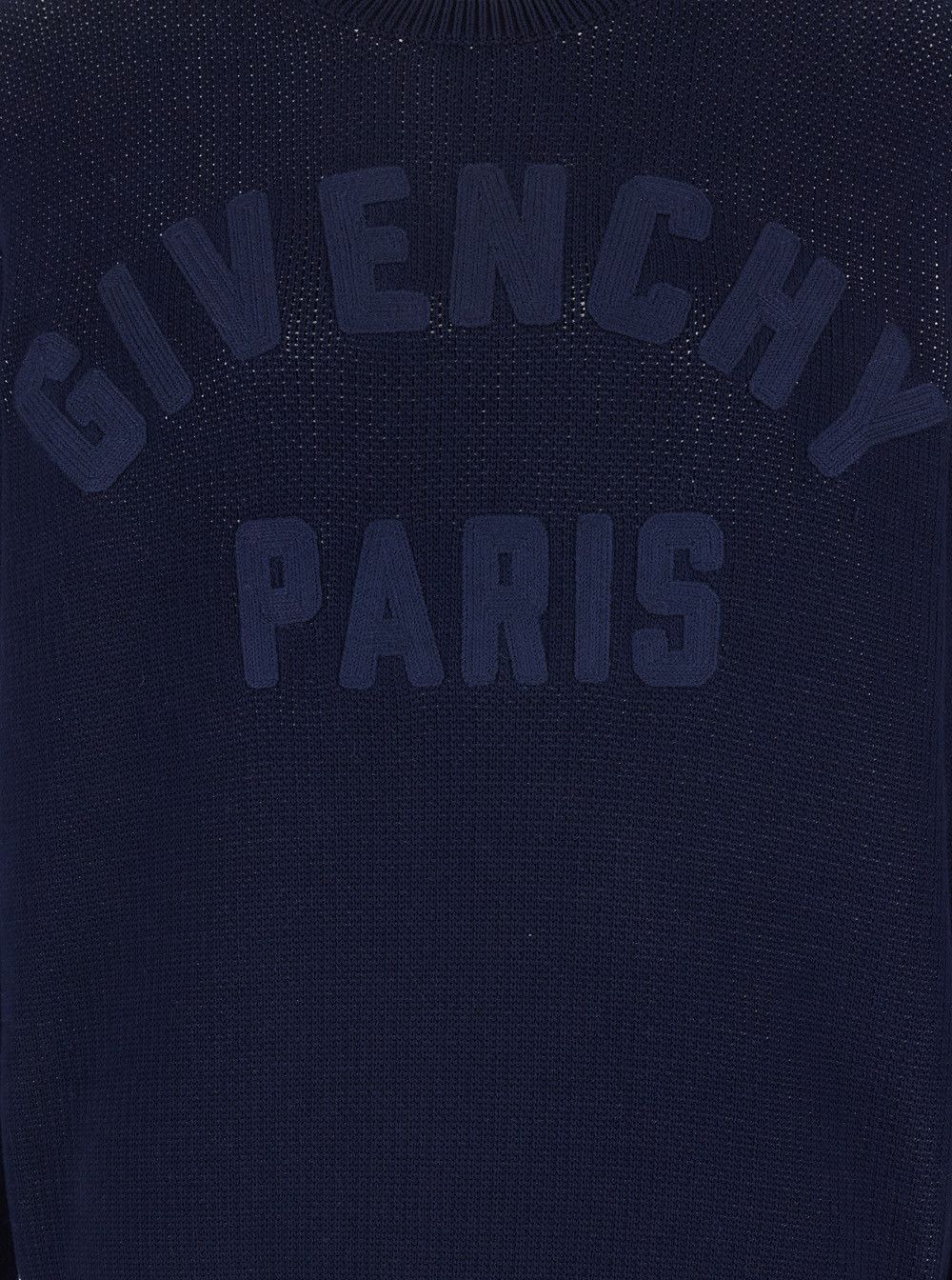 Givenchy Blue Crew Neck Sweater with Logo Lettering on the Front in Cotton for Men Size US XL / EU 56 / 4 - 3 Thumbnail