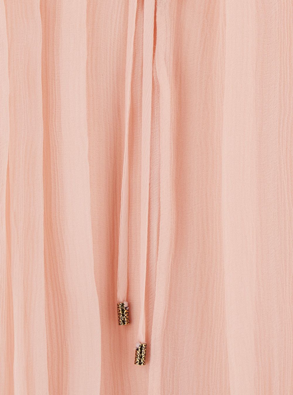 Pink Mini Dress with Drawstring on the Front and Cape Design in SIlk Woman