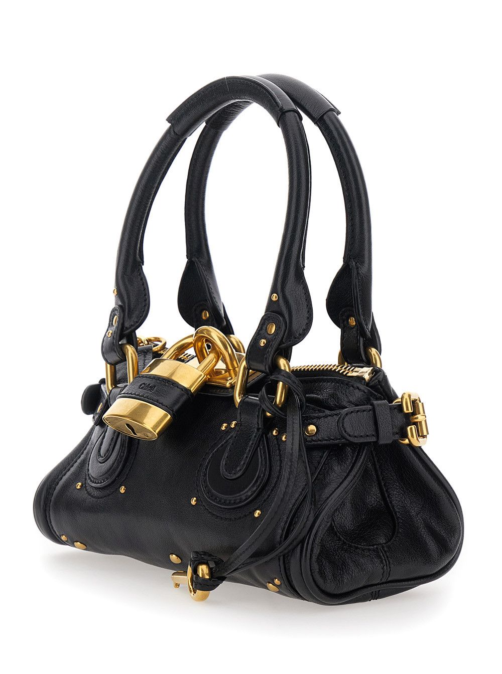 Chloe 'Paddington' Black Handbag with Lock on the Front and Two Top Handles in Leather Woman Size ONE SIZE - 2 Thumbnail