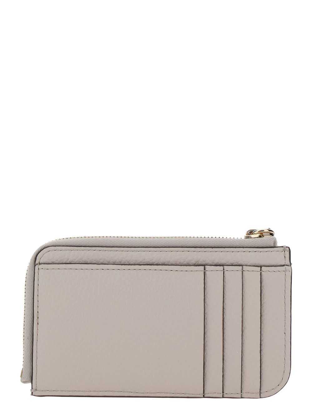 Chloe Wallet with Logo Charm on the Front and Top Zip Closure in Grey Hammered Leather for Women Size M / US 6-8 / IT 42-44 - 3 Thumbnail