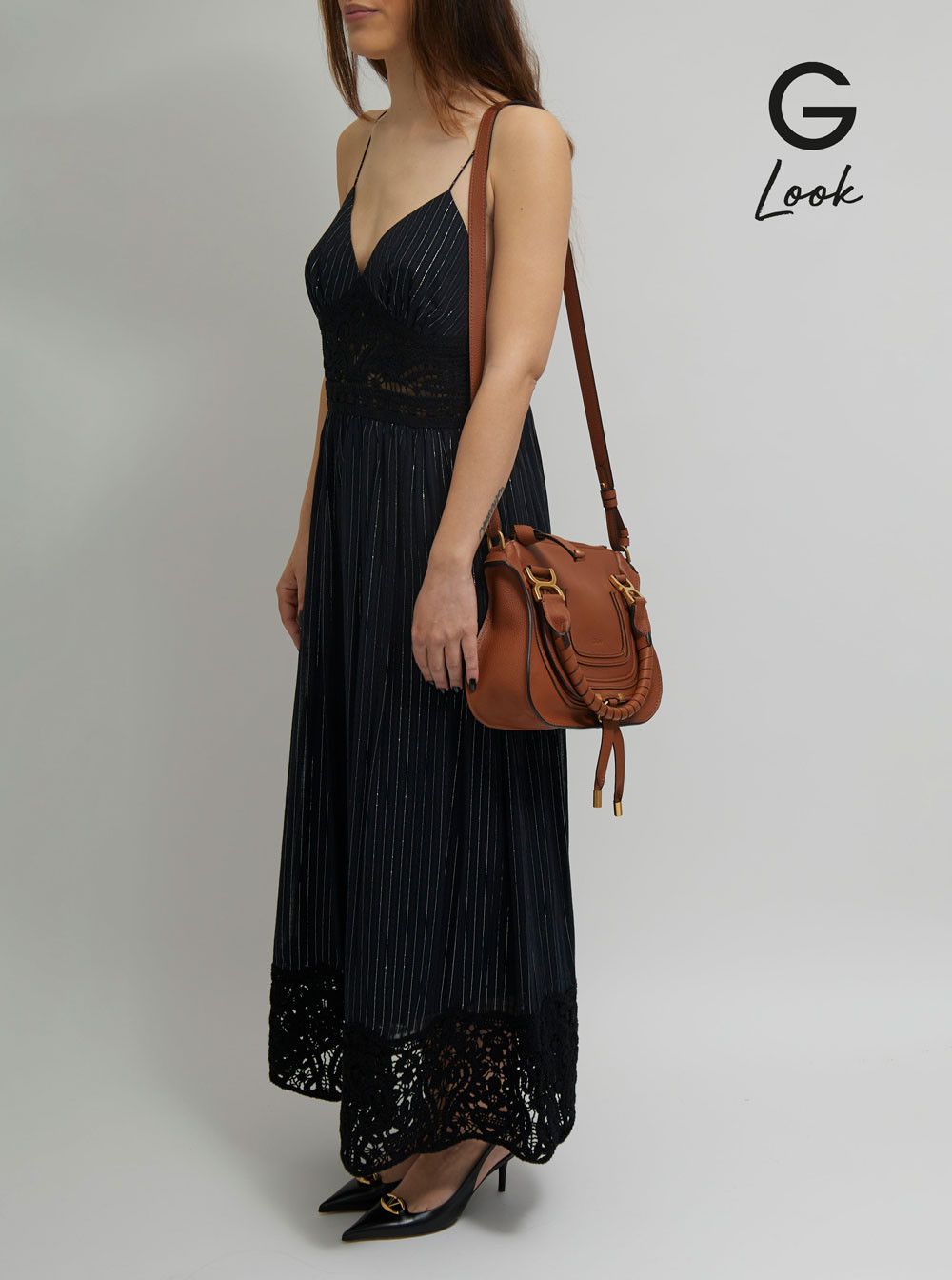 Chloe 'Mercie' Brown Handbag with Logo Embossed on the Front in Leather Woman Size ONE SIZE - 2 Thumbnail