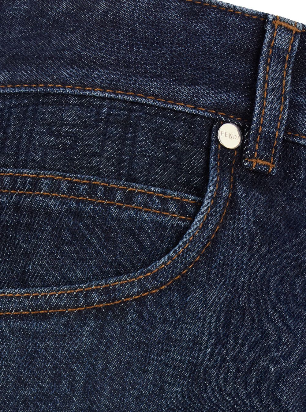 Fendi Blue Shorts with Logo Patch on the Back In Denim for Women Size 28" / US 6 / IT 42 - 3 Thumbnail
