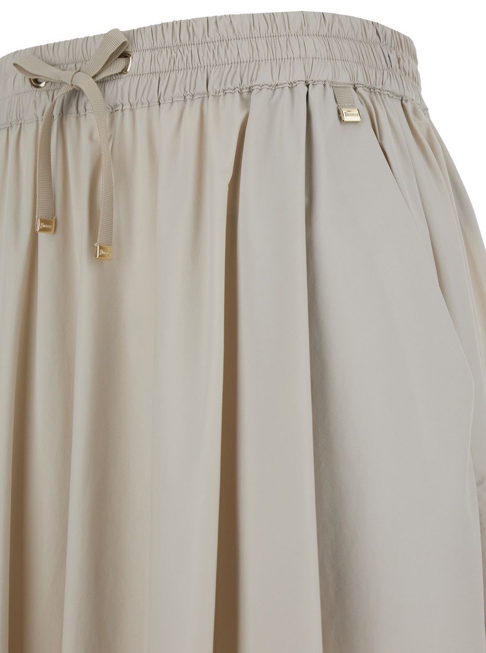 Herno Long Skirt with Drawstring in Stretch Polyamide Beige Women Size 28" / US 6 / IT 42 - 3 Thumbnail