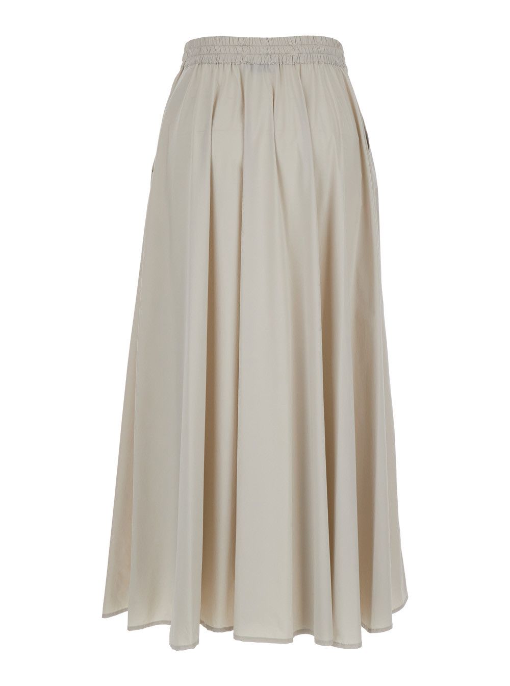 Herno Long Skirt with Drawstring in Stretch Polyamide Beige Women Size 28" / US 6 / IT 42 - 2 Thumbnail