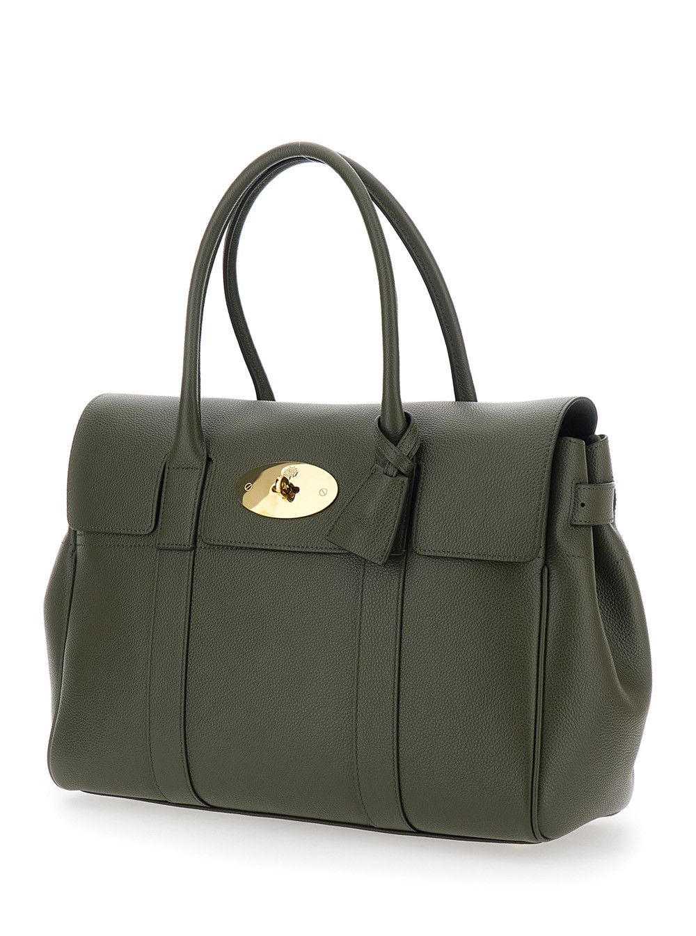 Mulberry Handbag 'Bayswater' with Turnlock Closure in Green Pebbled Leather for Women Size ONE SIZE - 2 Thumbnail