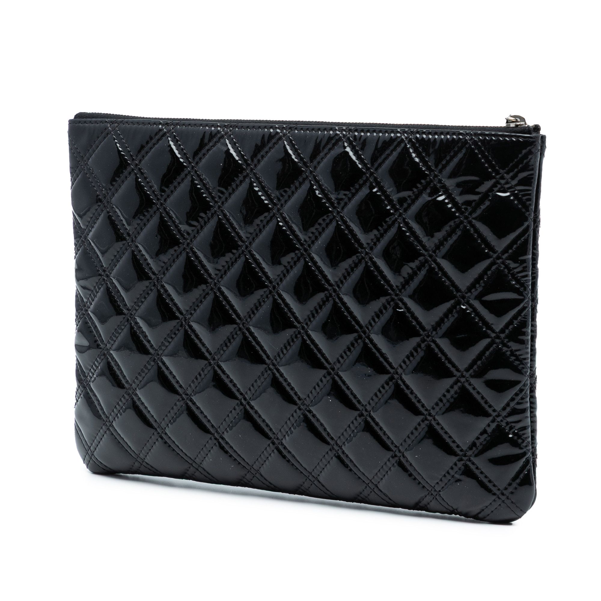 Chanel Chanel Medium Quilted Patent Double Stitch O Case Clutch Size ONE SIZE - 2 Thumbnail