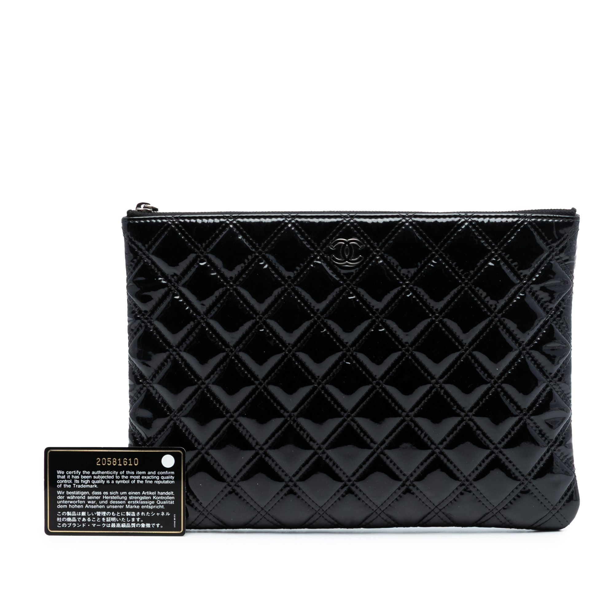 Chanel Chanel Medium Quilted Patent Double Stitch O Case Clutch Size ONE SIZE - 8 Thumbnail