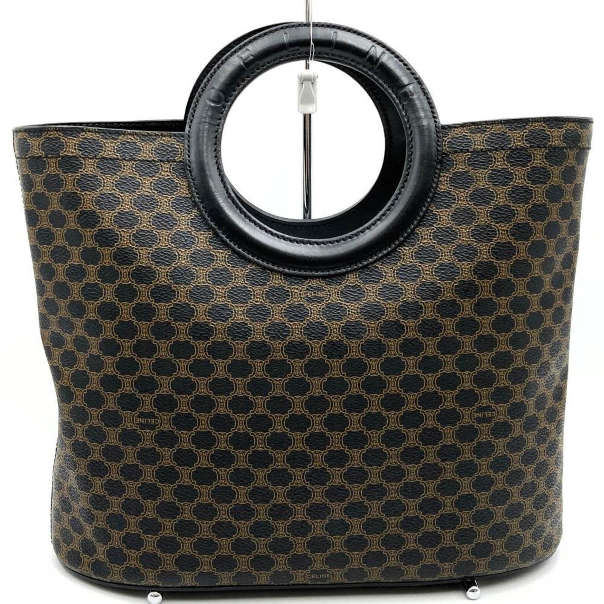 Celine CELINE Macadam Circle Handle MC97/2 Handbag / Black Leather Women's Size ONE SIZE - 2 Thumbnail