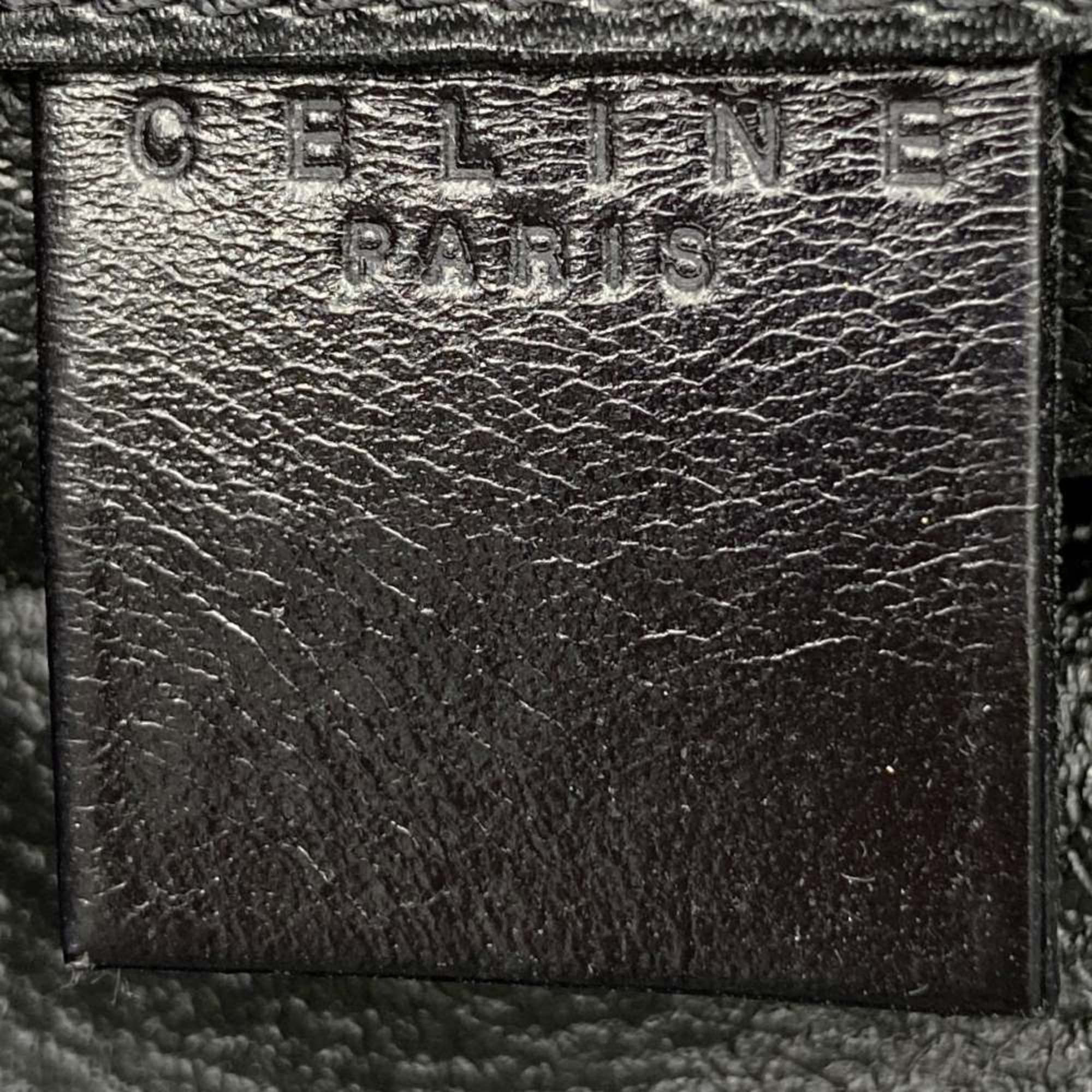 Celine CELINE Macadam Circle Handle MC97/2 Handbag / Black Leather Women's Size ONE SIZE - 6 Thumbnail