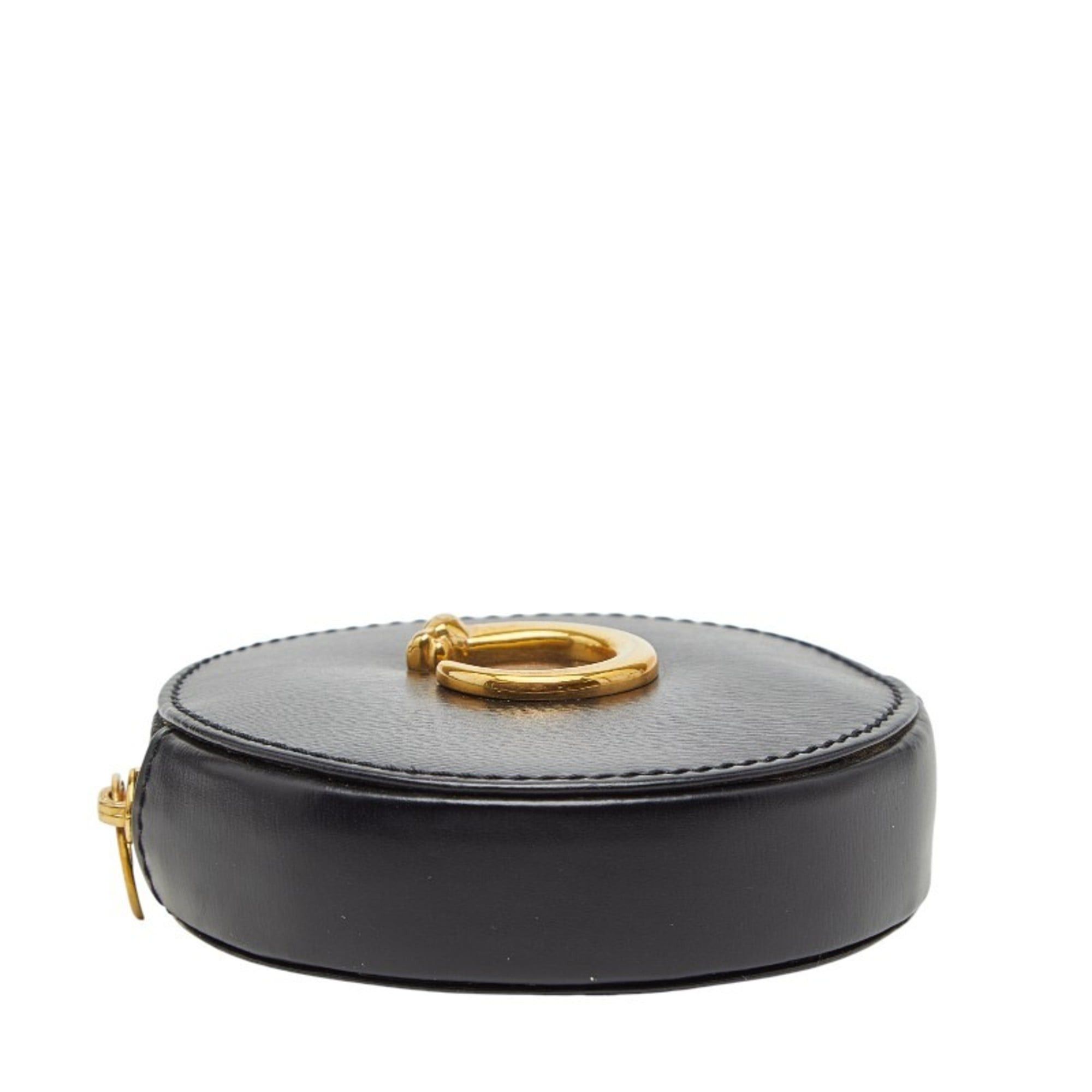 Cartier Cartier Panthère Round Wallet/Coin Case in Black and Gold Leather for Women Size ONE SIZE - 3 Thumbnail