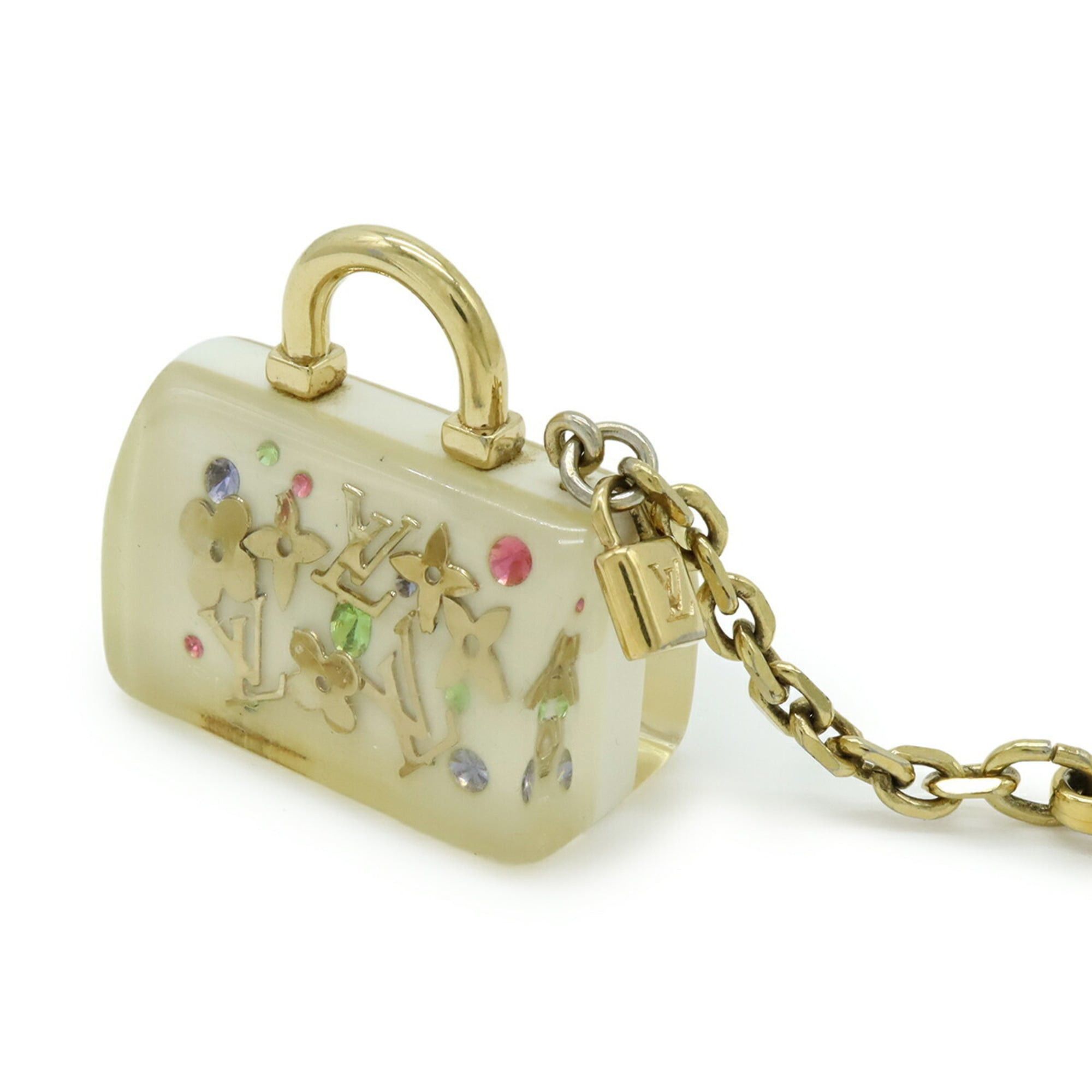 Louis Vuitton LOUIS VUITTON Porte-Clés Speedy Inclusion Key Charm, Keychain, Bag White, M65416 Size ONE SIZE - 3 Thumbnail