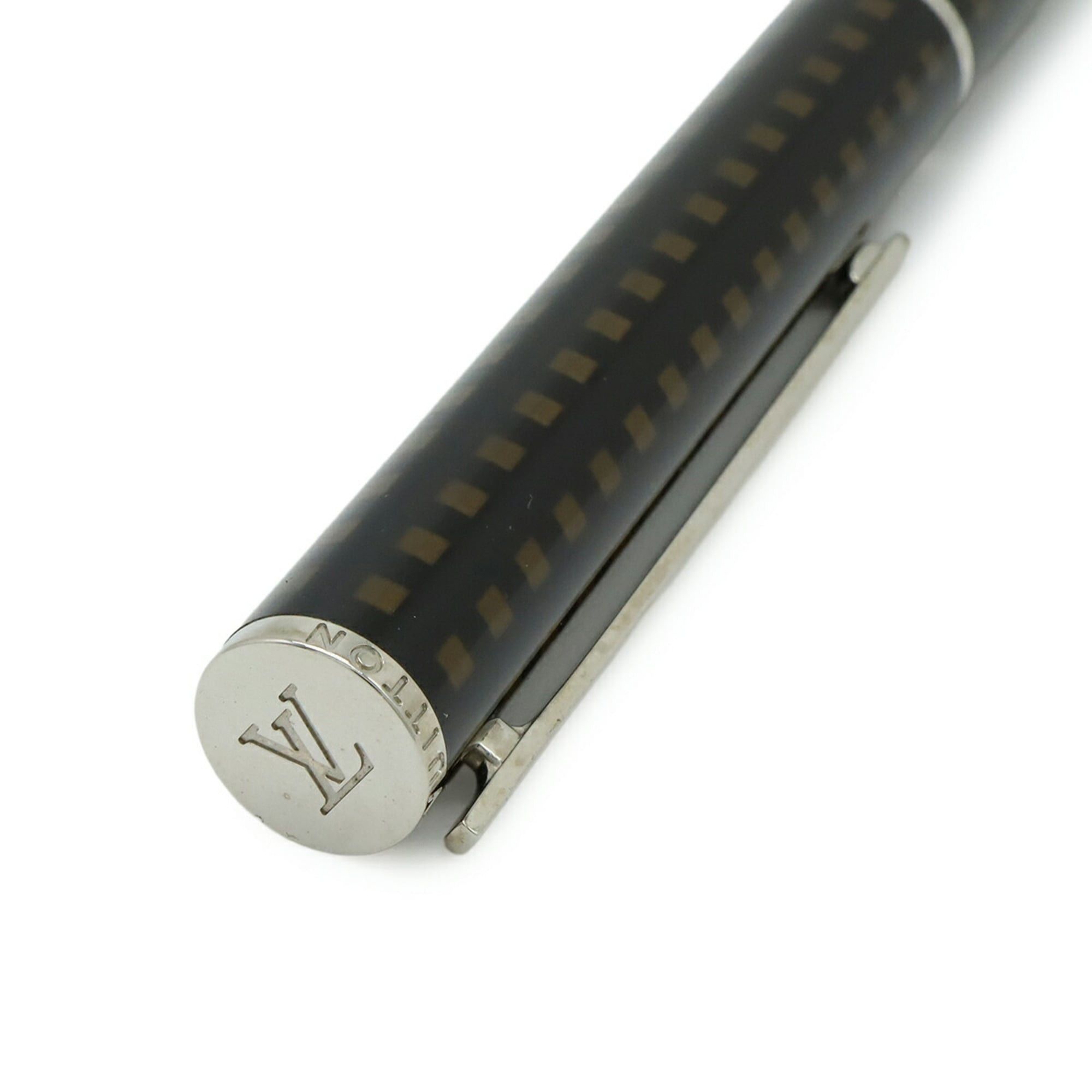 Louis Vuitton LOUIS VUITTON Jet Rack Ballpoint Pen, Cap Type, Damier Check Pattern, Dark Brown, Gold, Black Ink, N79144 Size ONE SIZE - 3 Thumbnail