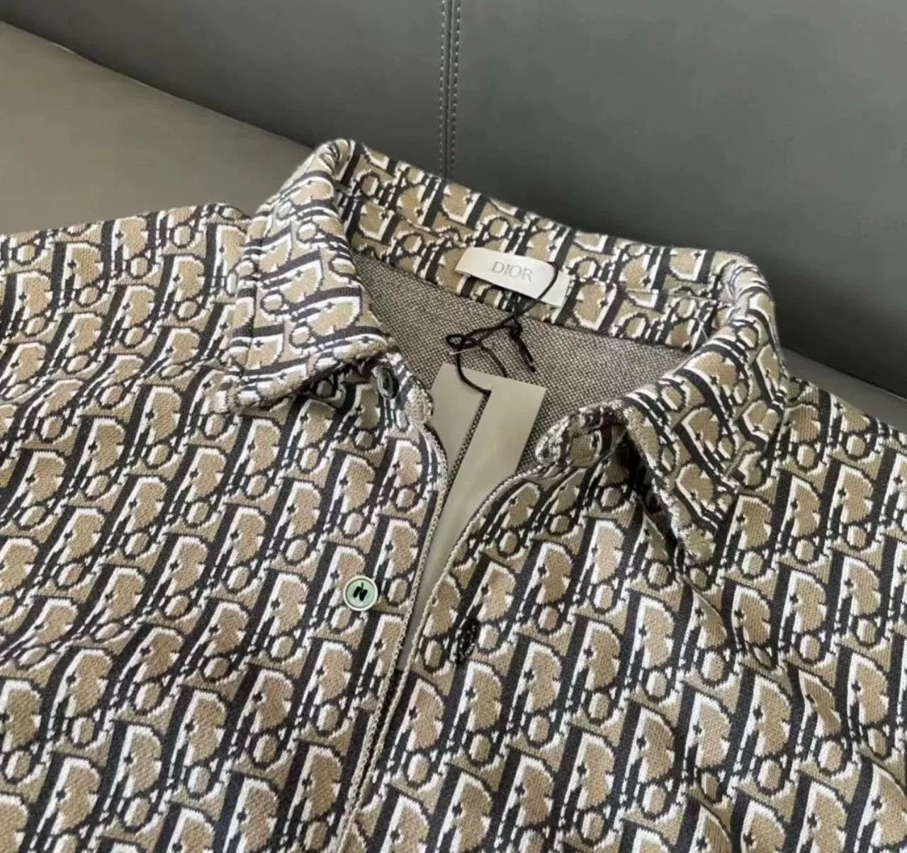 Dior Dior Oblique Knit Shirt Brown Size US M / EU 48-50 / 2 - 5 Thumbnail
