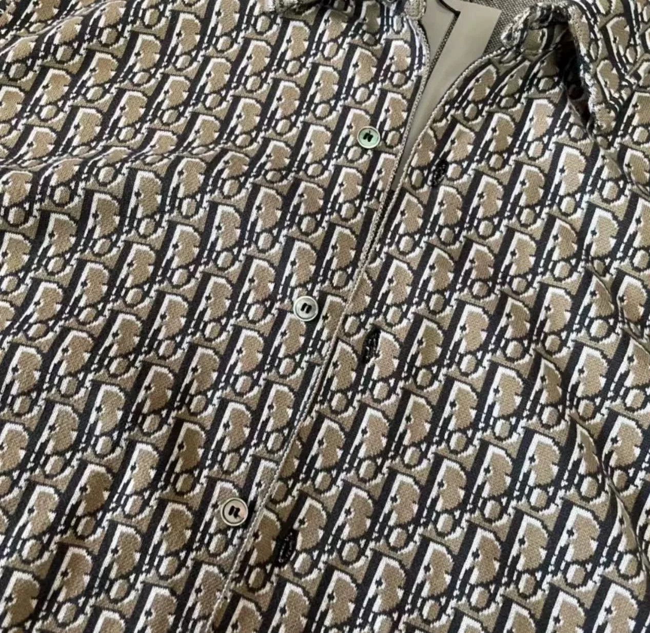 Dior Dior Oblique Knit Shirt Brown Size US M / EU 48-50 / 2 - 2 Thumbnail